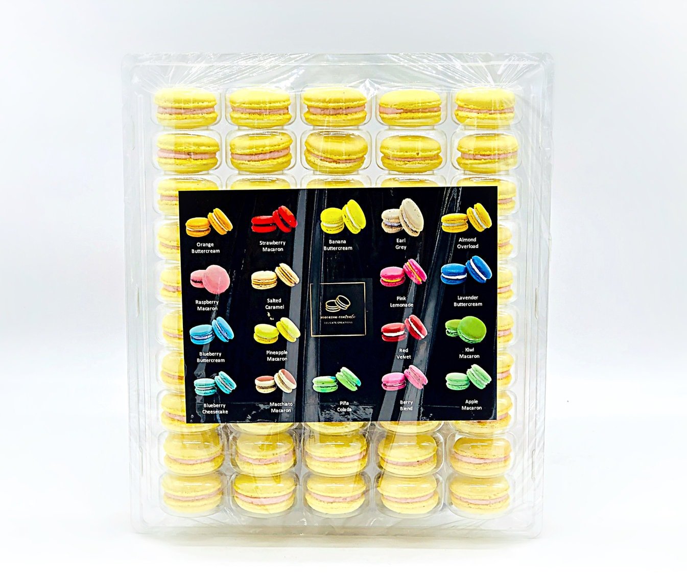 50 Pack Lemon Berry French Macaron Value Pack - Macaron Centrale