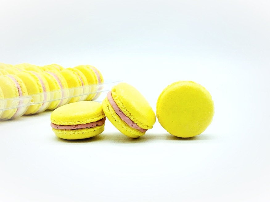 50 Pack Lemon Berry French Macaron Value Pack - Macaron Centrale