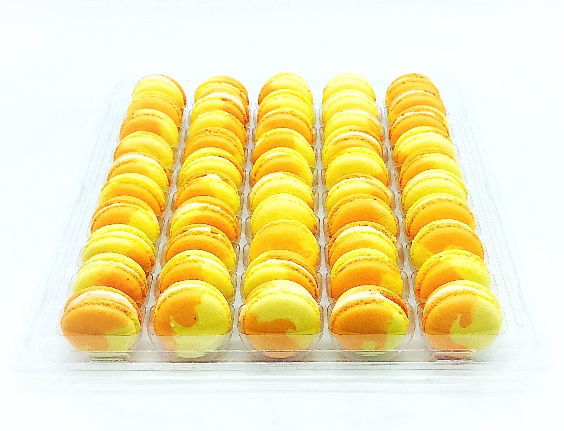 50 Pack Lemon - Orange Marmalade French Macaron Value Pack - Macaron Centrale