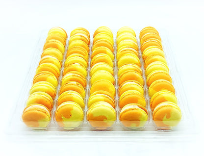 50 Pack Lemon - Orange Marmalade French Macaron Value Pack - Macaron Centrale