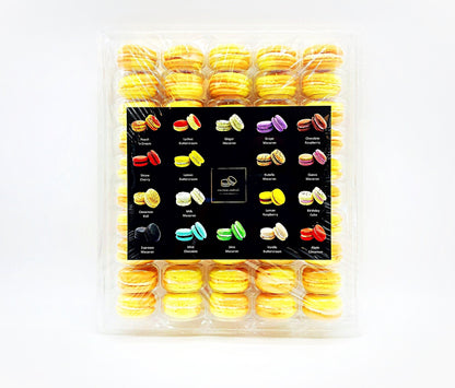 50 Pack Lemon - Orange Marmalade French Macaron Value Pack - Macaron Centrale