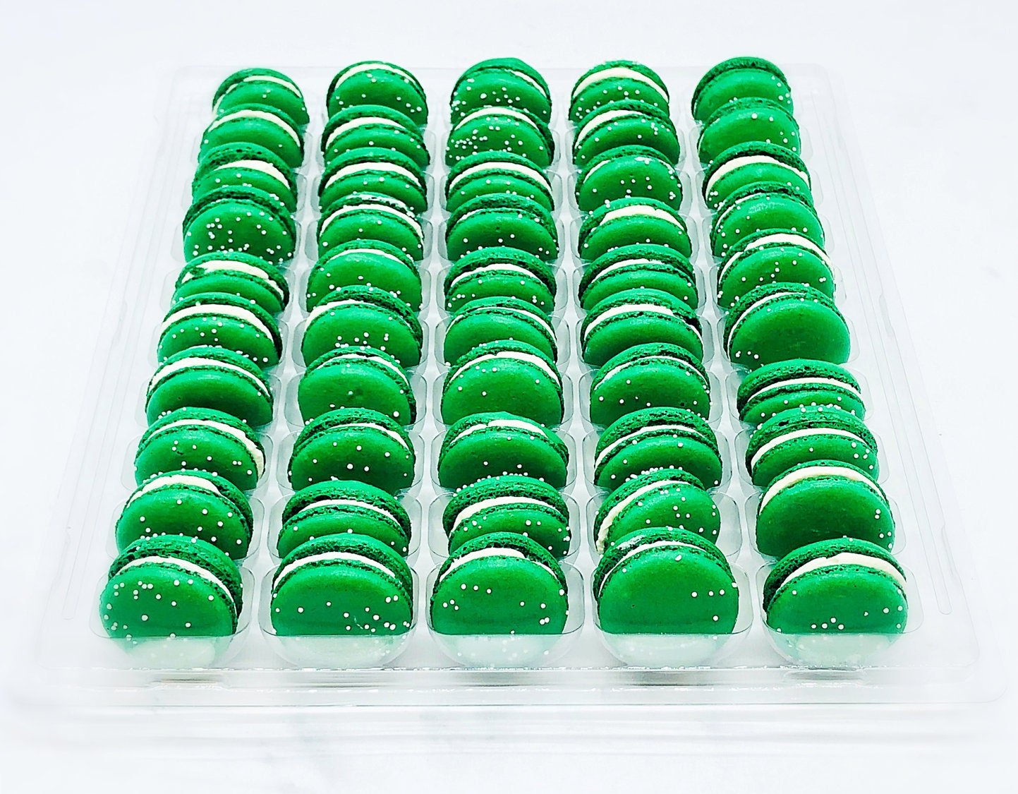 50 Pack Lime French Macaron Value Pack - Macaron Centrale