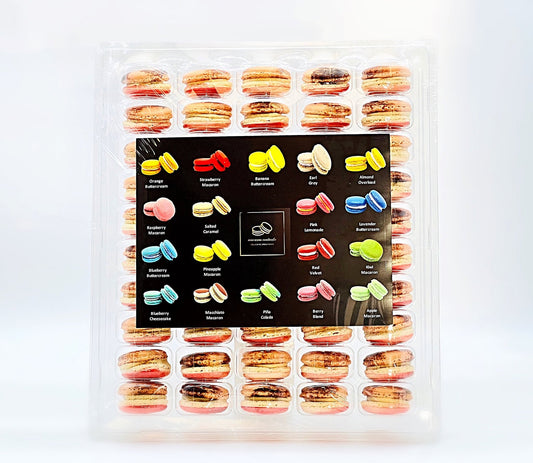 50 Pack Lychee - Colombian Coffee French Macaron Value Pack - Macaron Centrale