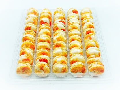50 Pack Mango Cheesecake French Macaron Value Pack - Macaron Centrale