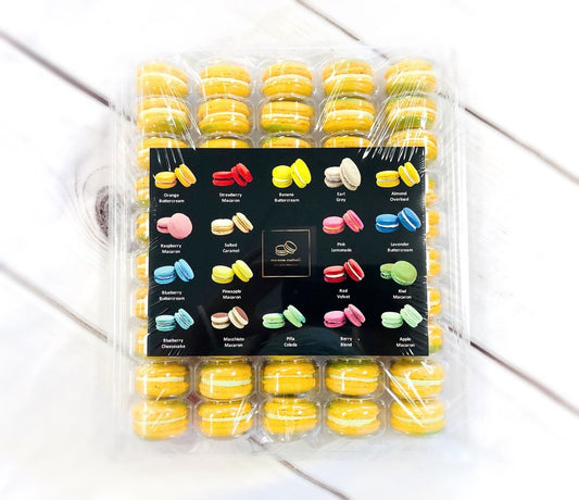 50 Pack Mango French Macaron Value Pack - Macaron Centrale