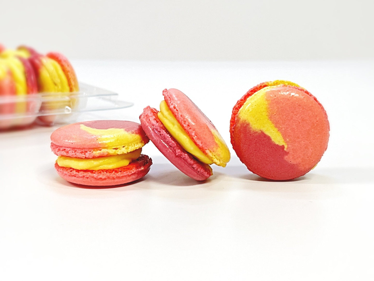 50 Pack Mango Passion Mouse French Macaron Value Pack - Macaron Centrale