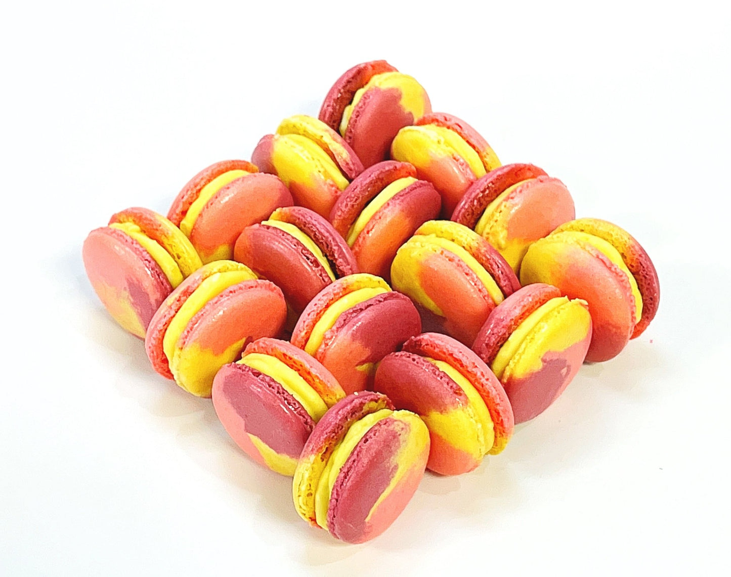 50 Pack Mango Passion Mouse French Macaron Value Pack - Macaron Centrale