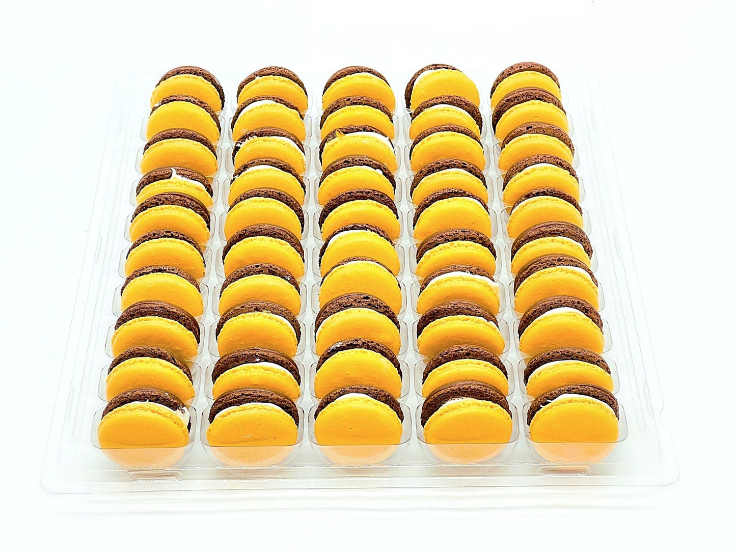 50 Pack Papaya French Macaron Value Pack - Macaron Centrale
