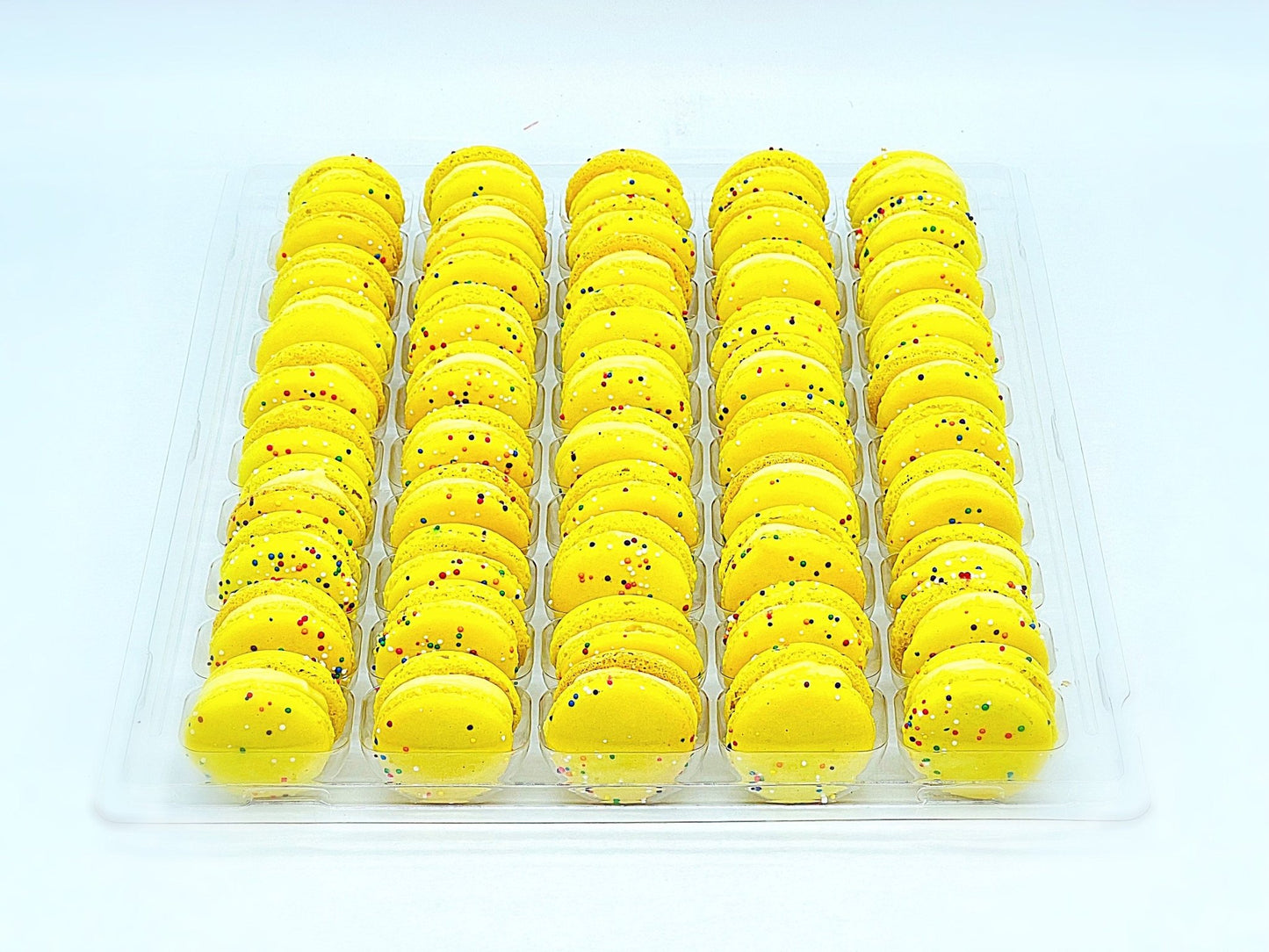 50 Pack Passionfruit White Chocolate French Macaron Value Pack - Macaron Centrale