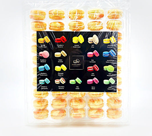 50 Pack Peach'n Cream French Macaron Value Pack - Macaron Centrale