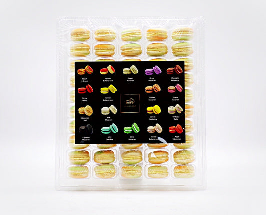 50 Pack Pineapple French Macaron Value Pack - Macaron Centrale