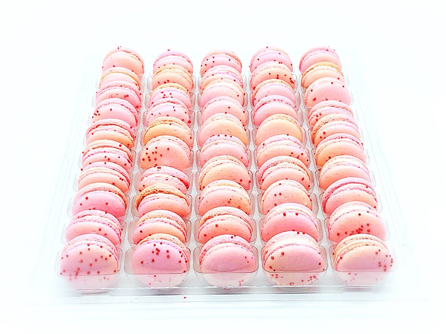 50 Pack Pomegranate French Macaron Value Pack - Macaron Centrale