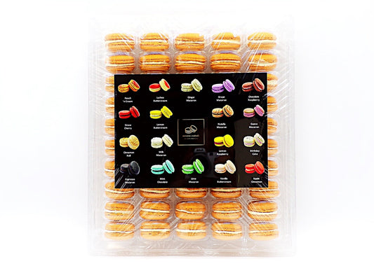 50 Pack Pumpkin French Macaron Value Pack - Macaron Centrale