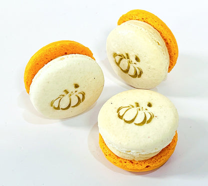 50 Pack Pumpkin Spice Caramel French Macarons | ideal for celebratory events. - Macaron Centrale