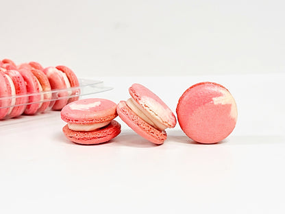 50 Pack Raspberry Ombre French Macaron Value Pack - Macaron Centrale