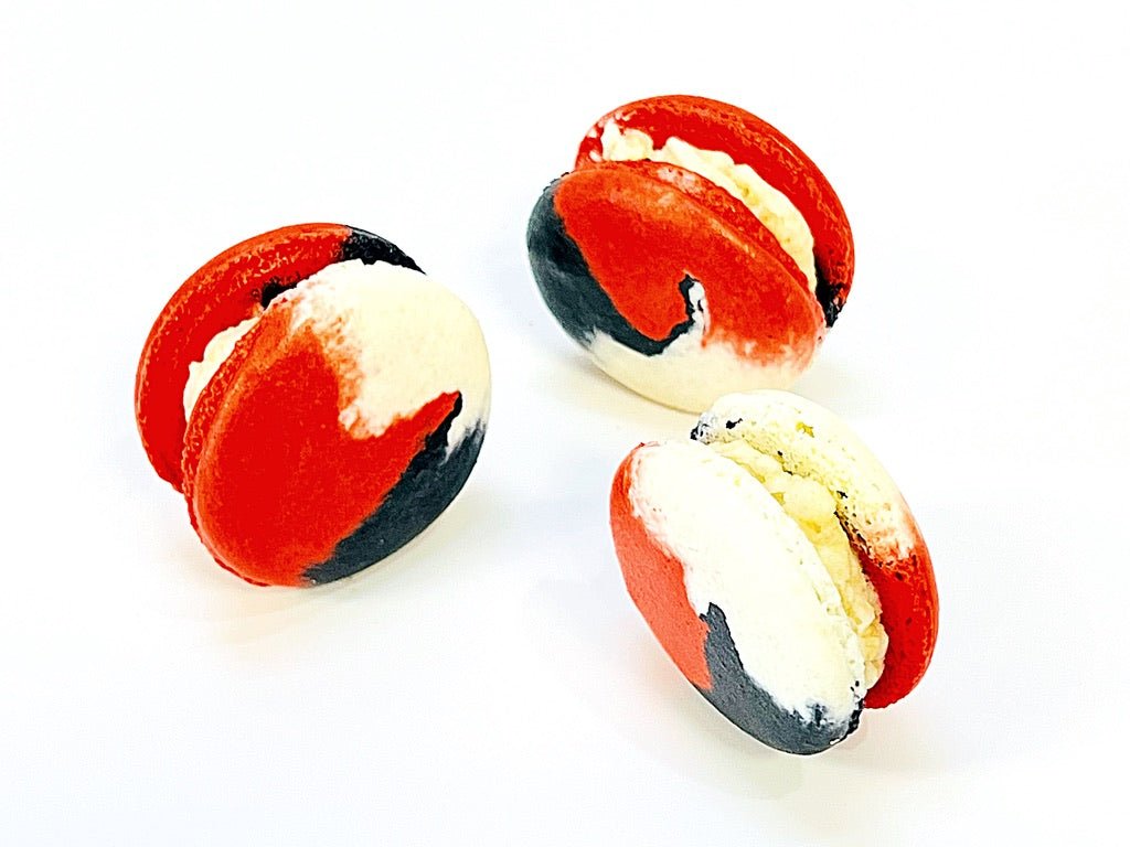 50 Pack Rocky Road | Red, Navy Blue & White - Macaron Centrale