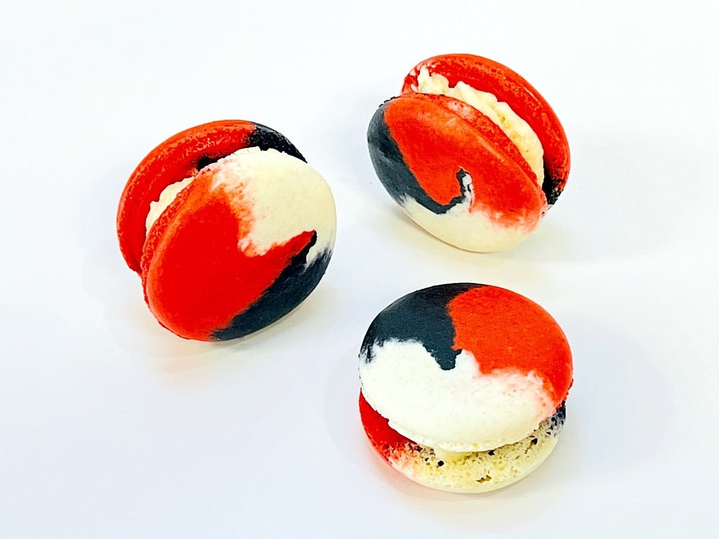 50 Pack Rocky Road | Red, Navy Blue & White - Macaron Centrale