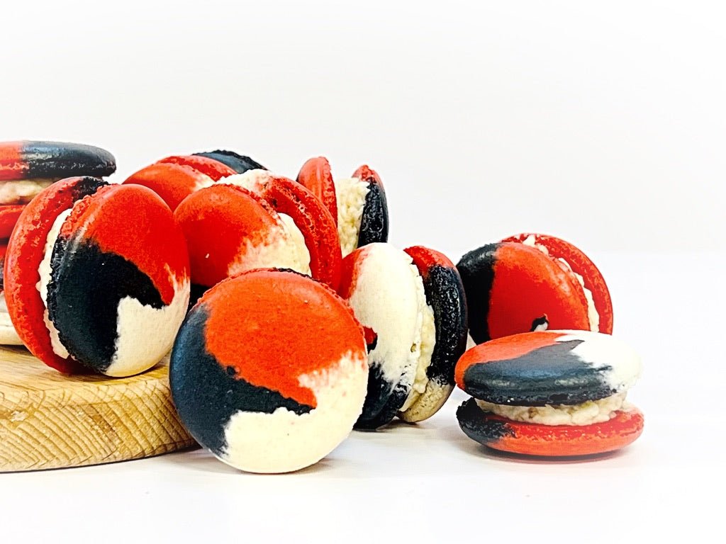 50 Pack Rocky Road | Red, Navy Blue & White - Macaron Centrale