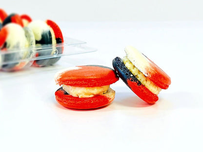 50 Pack Rocky Road | Red, Navy Blue & White - Macaron Centrale