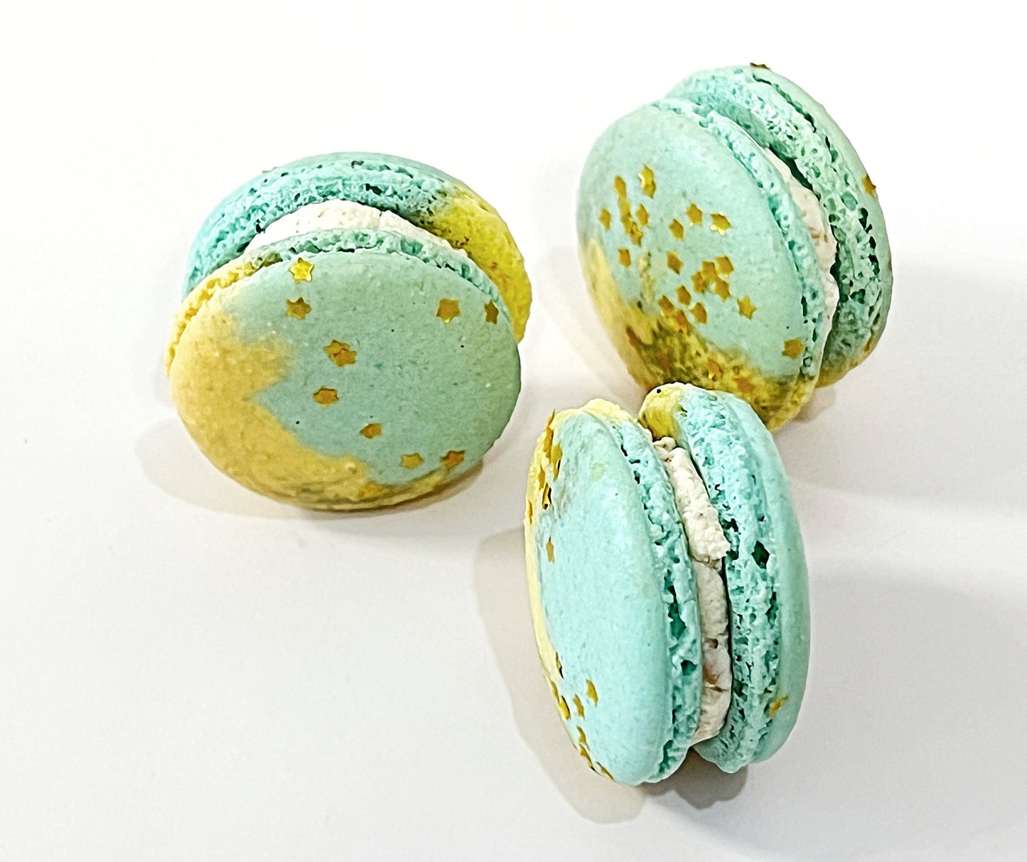 50 Pack Space Edition Mac | Pastel Blue Nebula Macarons - Macaron Centrale