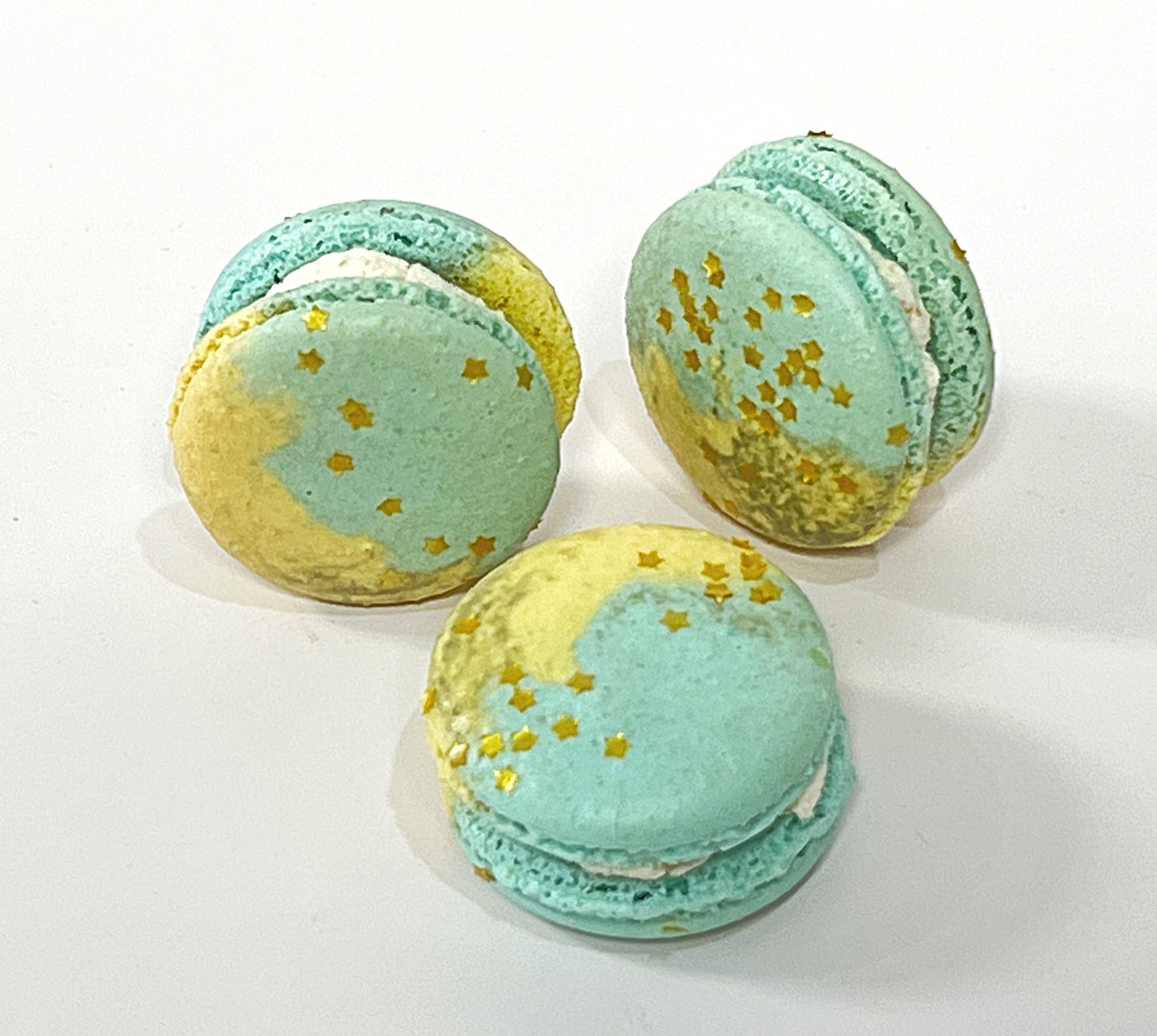 50 Pack Space Edition Mac | Pastel Blue Nebula Macarons - Macaron Centrale