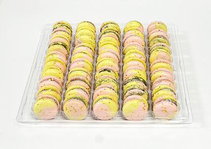 50 Pack Space Edition Mac | Pastel Pink Nebula Macarons - Macaron Centrale