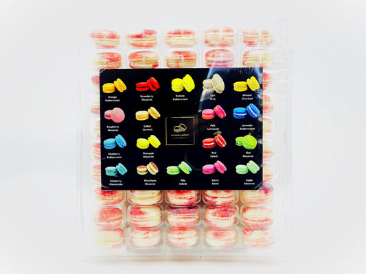 50 Pack Strawberry Cheesecake French Macaron Value Pack - Macaron Centrale