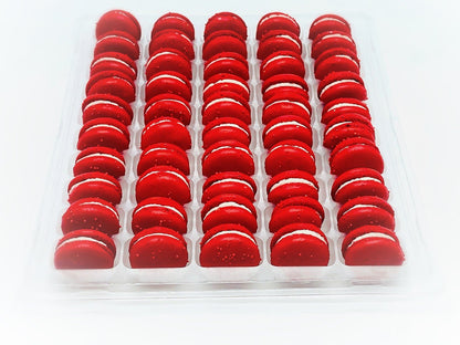 50 Pack Strawberry French Macaron Value Pack - Macaron Centrale