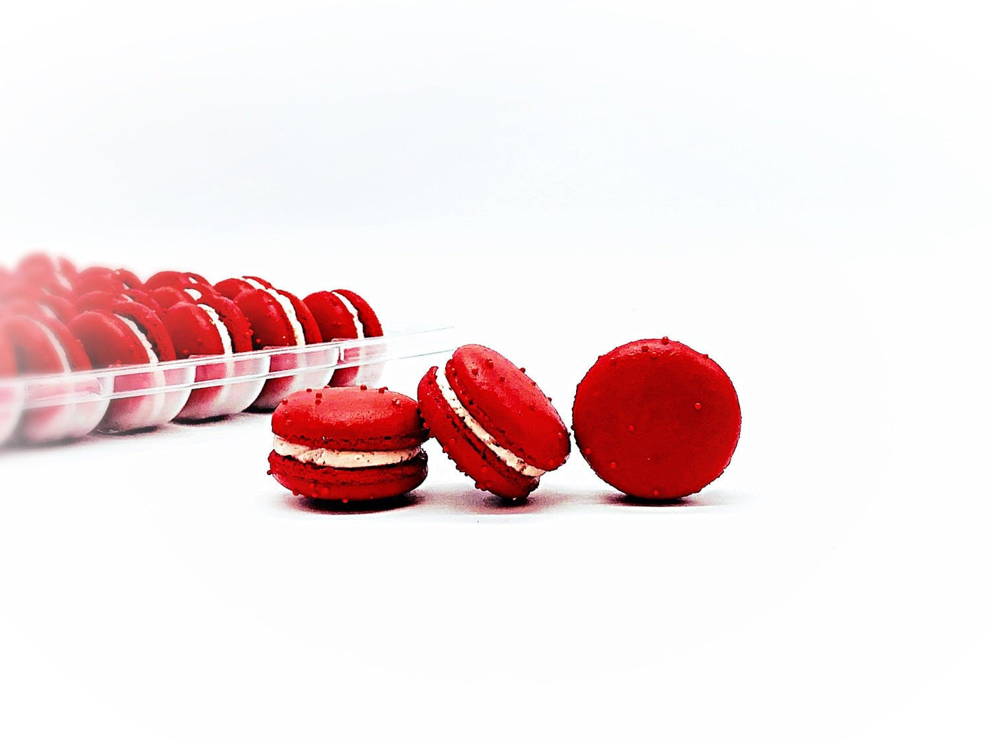 50 Pack Strawberry French Macaron Value Pack - Macaron Centrale