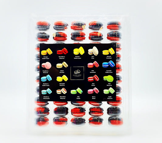 50 Pack Strawberry Licorice French Macaron Value Pack - Macaron Centrale
