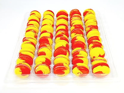 50 Pack Strawberry Pineapple French Macaron Value Pack - Macaron Centrale