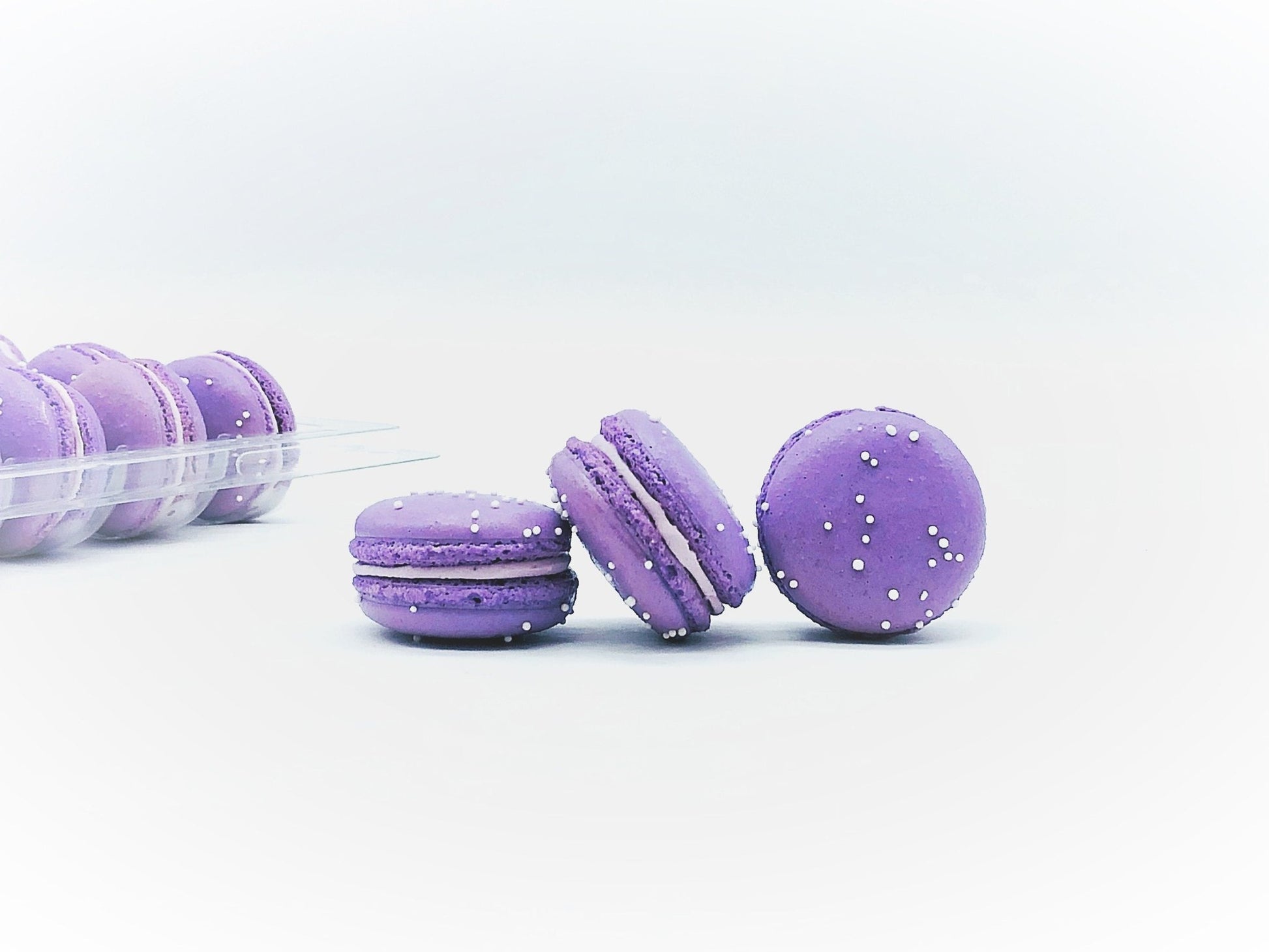50 Pack Taro French Macaron Value Pack - Macaron Centrale
