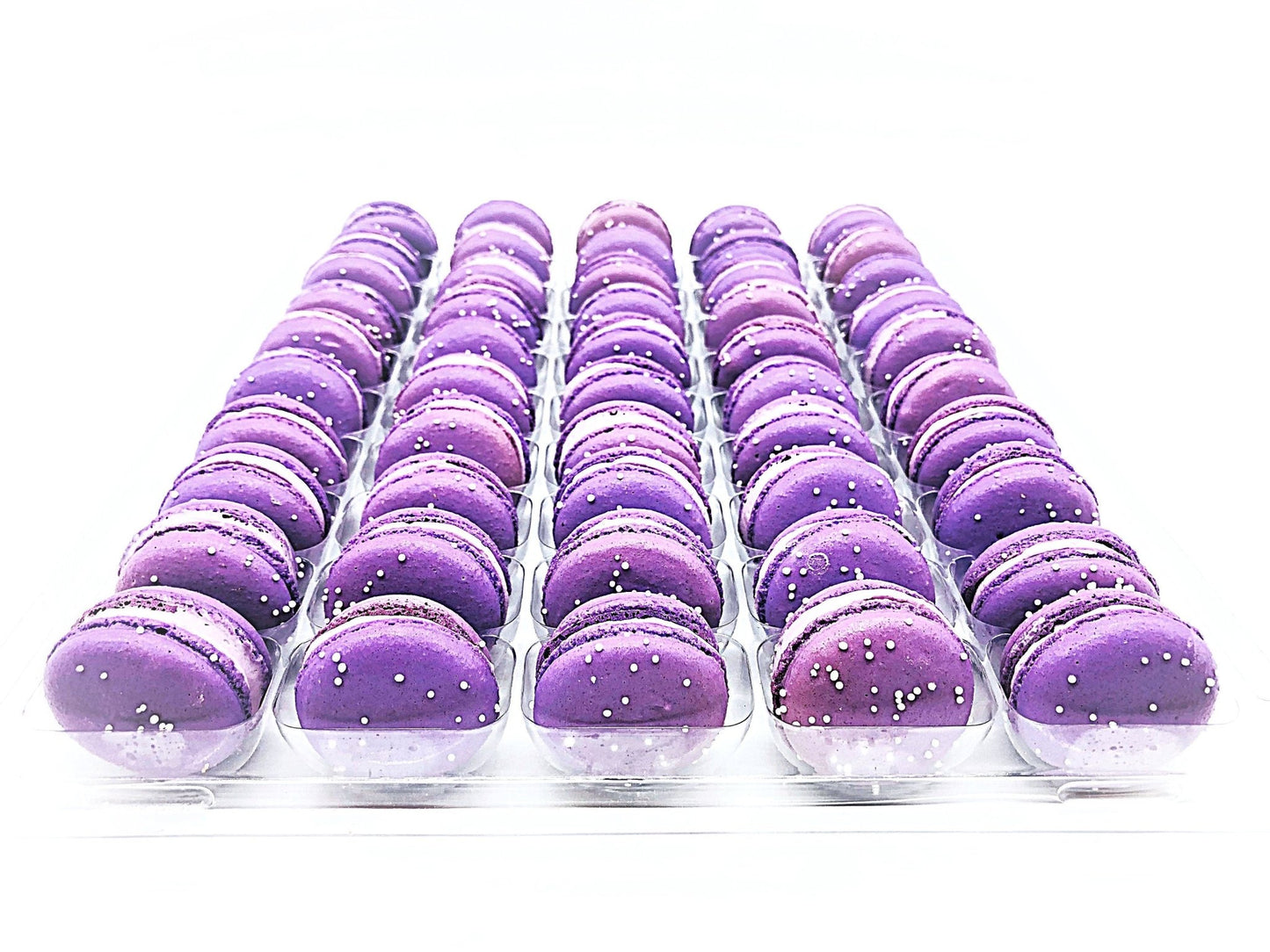 50 Pack Taro French Macaron Value Pack - Macaron Centrale