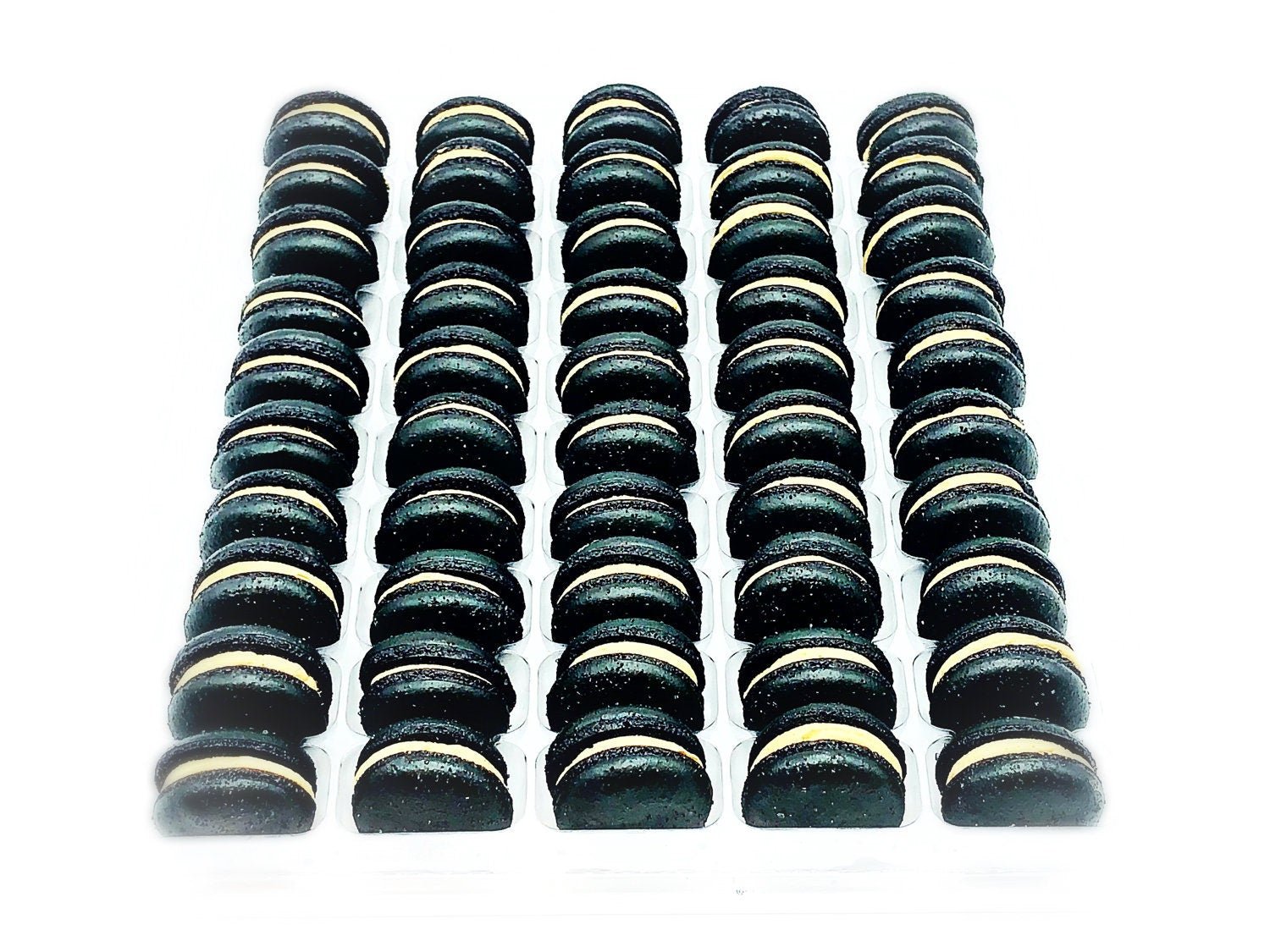 50 Pack Thai Black Coffee French Macaron Value Pack - Macaron Centrale