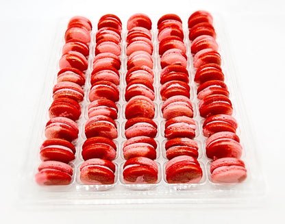 50 Pack The Love Planet ( Cherry & Strawberry) | French Macaron Value Pack - Macaron Centrale