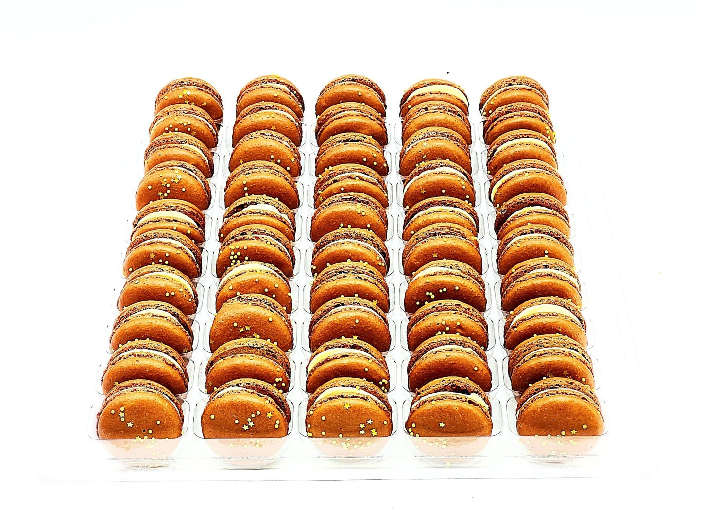 50 Pack The Sun ( Black Sugar ) | French Macaron Value Pack - Macaron Centrale