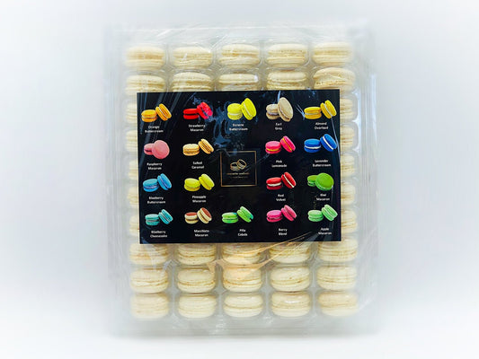 50 Pack Vanilla French Macaron Value Pack - Macaron Centrale