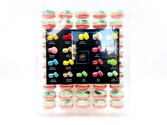 50 Pack Watermelon French Macaron Value Pack - Macaron Centrale