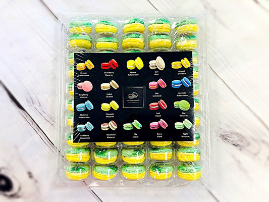 50 Pack Yellow Watermelon French Macaron Value Pack - Macaron Centrale