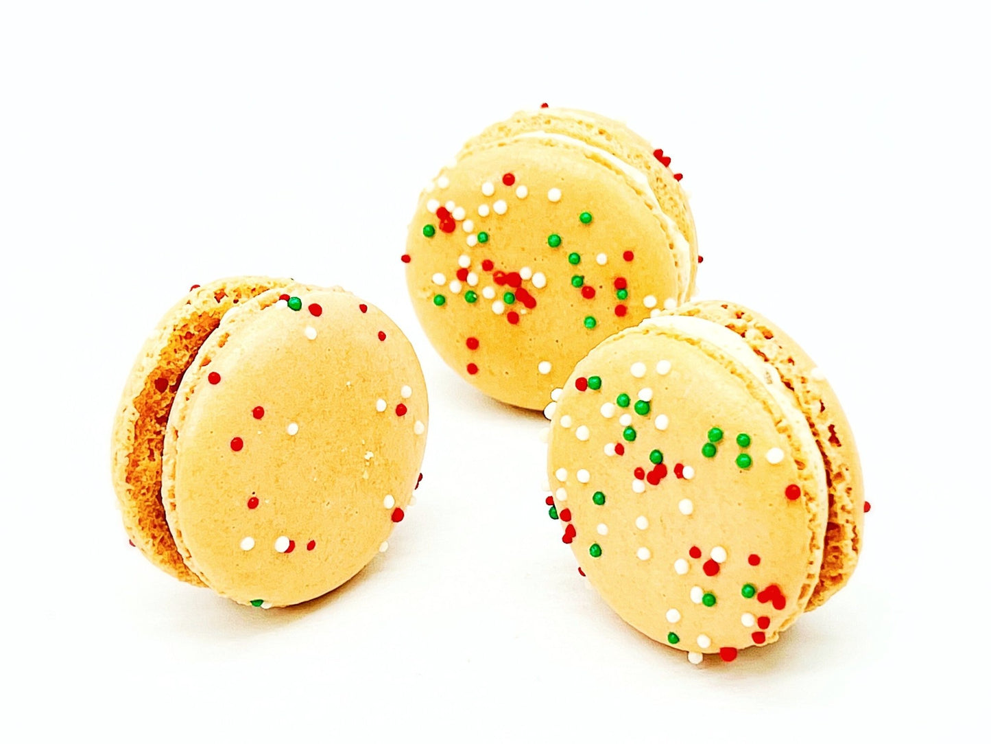 6 Caramel Gingerbread French Macarons - Macaron Centrale