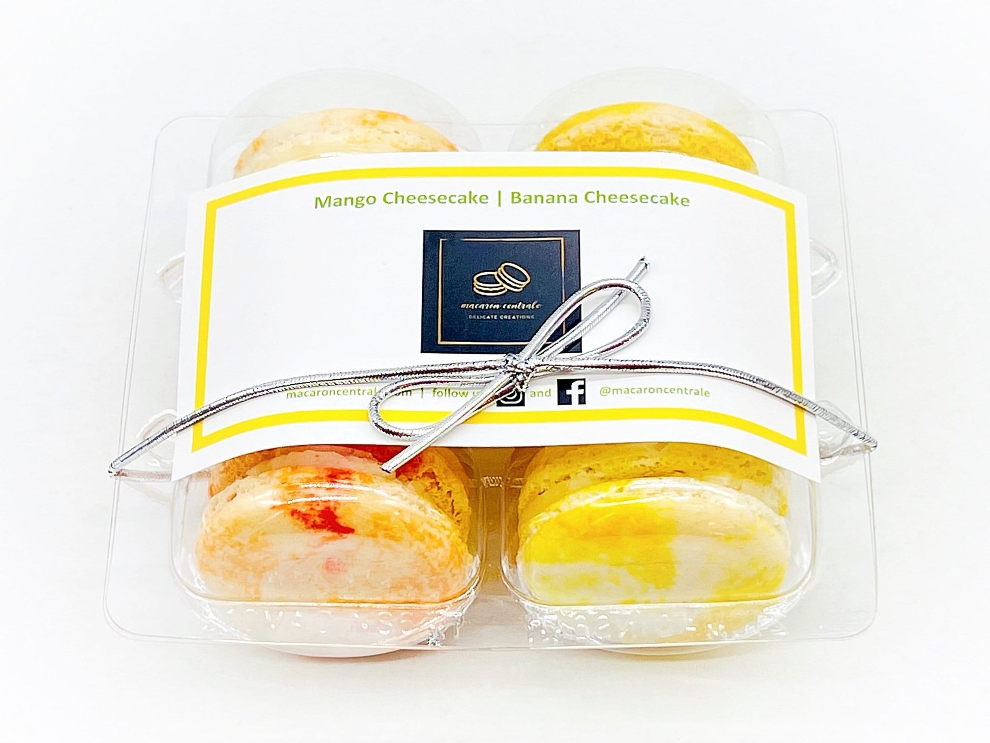 6 Mango Cheesecake & Banana Cheesecake Macarons Value Pack - Macaron Centrale