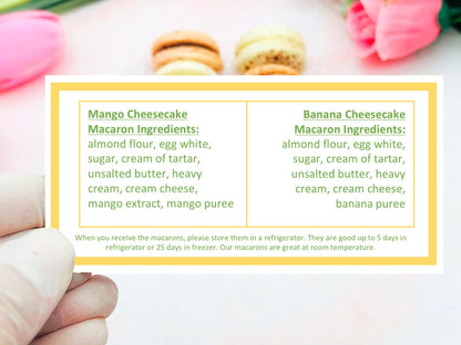 6 Mango Cheesecake & Banana Cheesecake Macarons Value Pack - Macaron Centrale