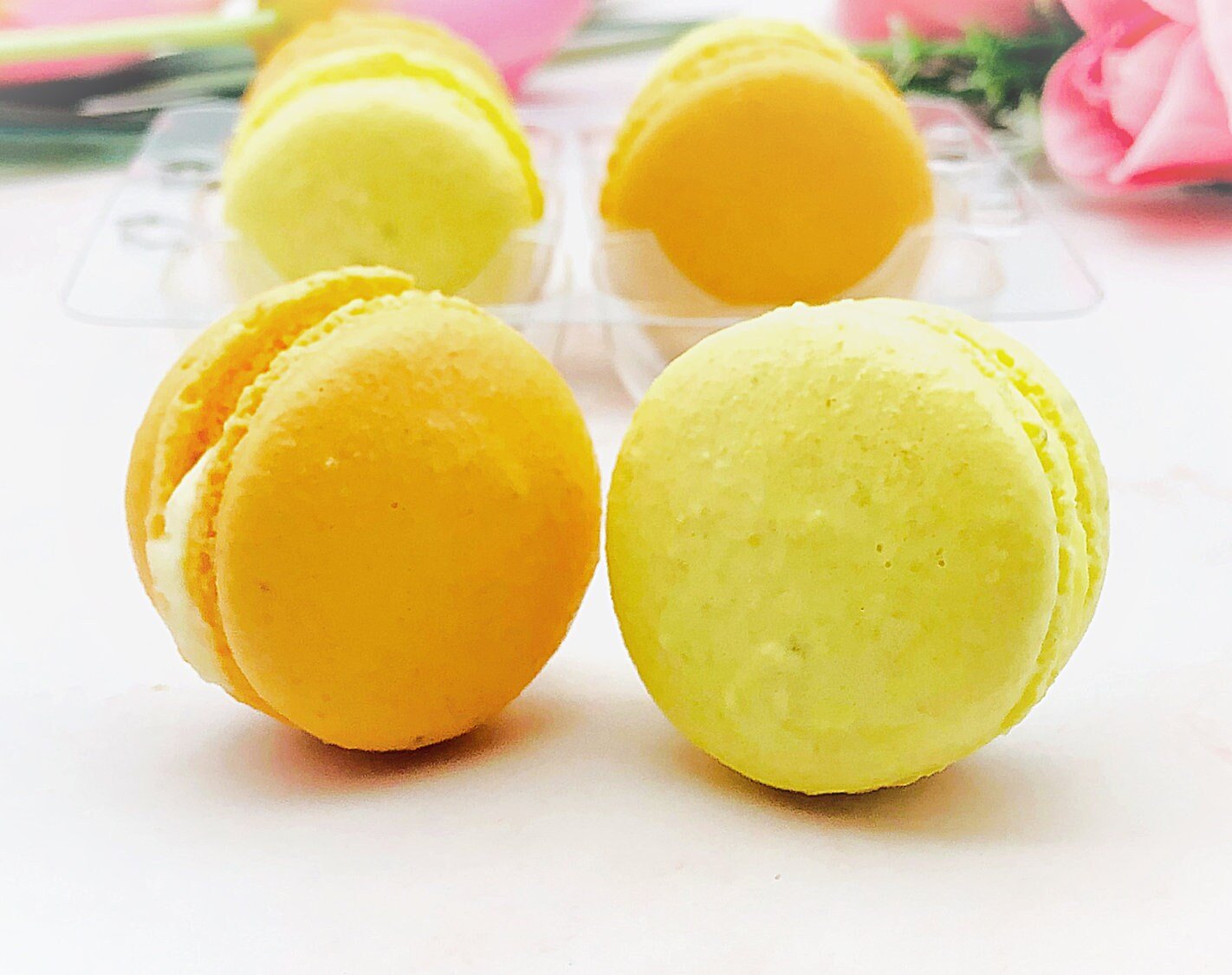 6 Orange & Lemon Macarons Value Pack - Macaron Centrale