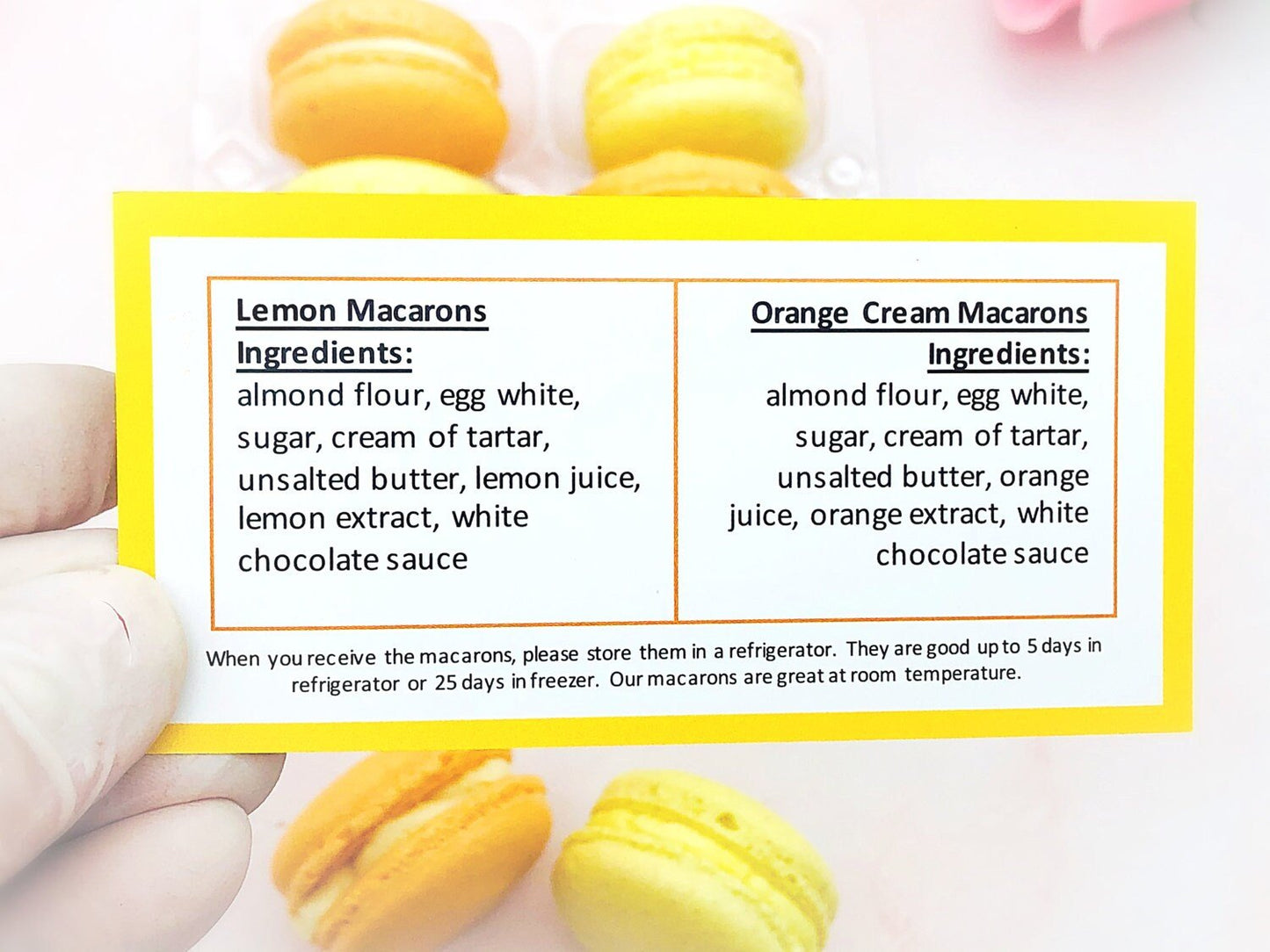 6 Orange & Lemon Macarons Value Pack - Macaron Centrale