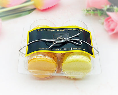 6 Orange & Lemon Macarons Value Pack - Macaron Centrale