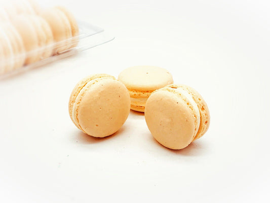 6 Pack apricot macarons | ideal for celebratory events. - Macaron Centrale