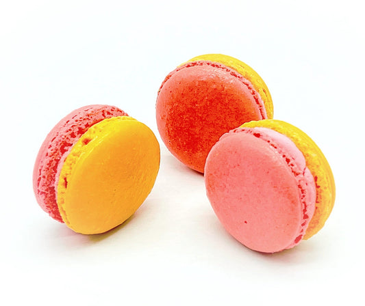 6 Pack Apricot - Raspberry French Macarons - Macaron Centrale