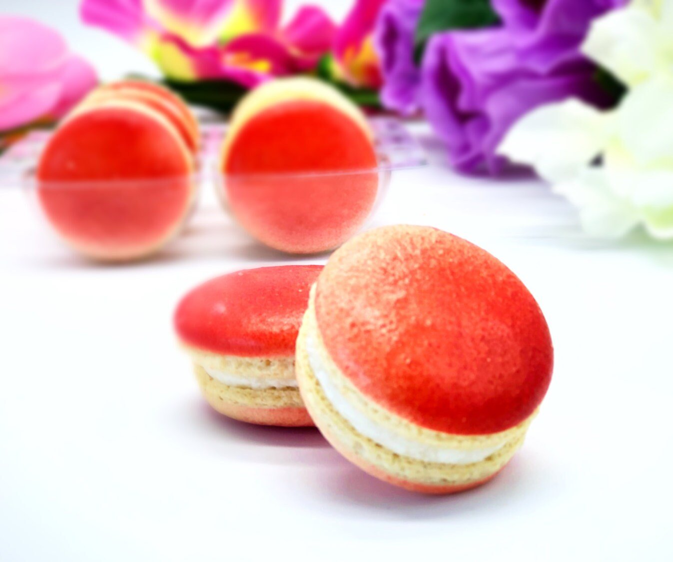 6 Pack Assorted Macarons | Lychee, Guava and Apple Cinnamon Macaron - Macaron Centrale
