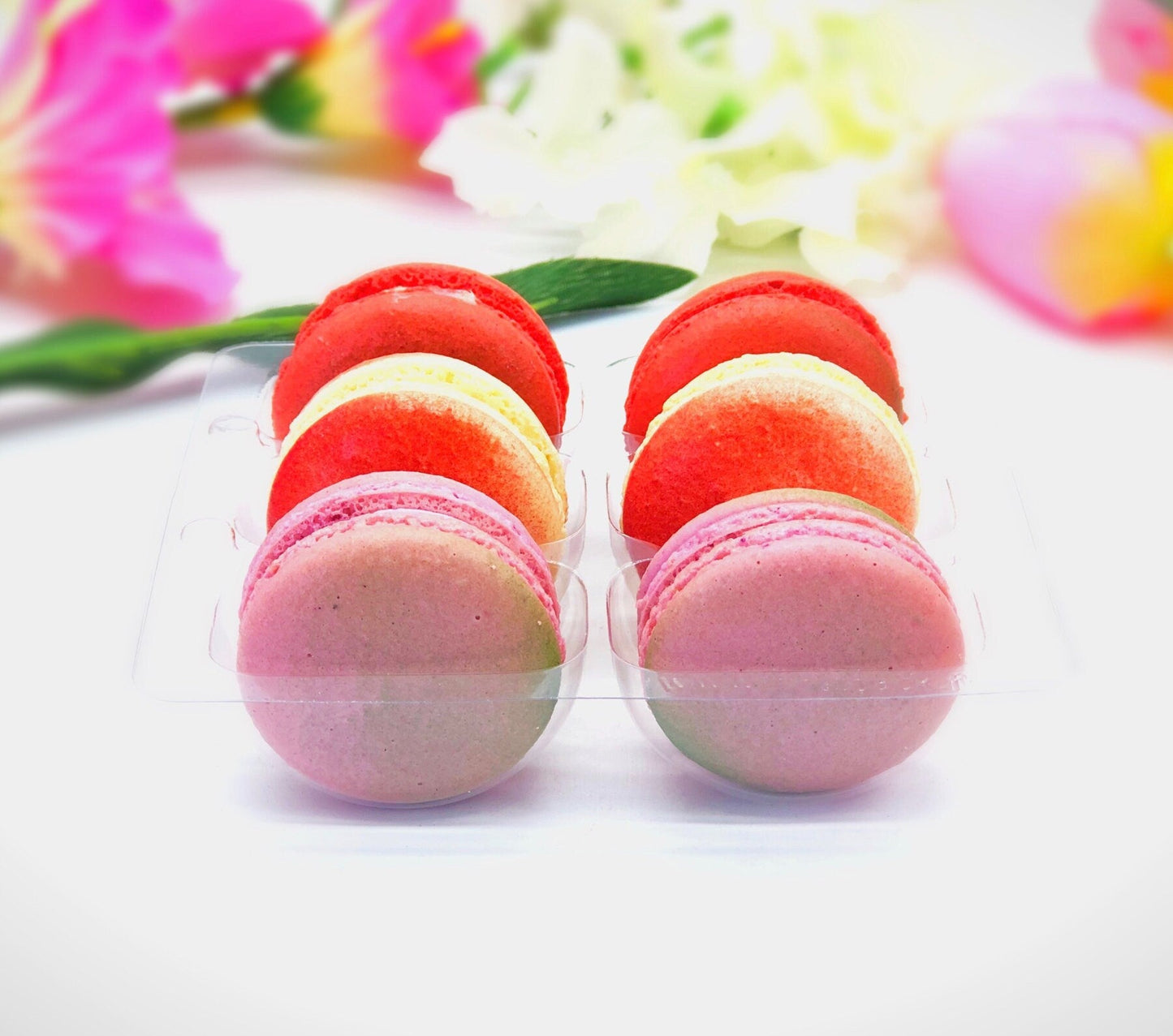 6 Pack Assorted Macarons | Lychee, Guava and Apple Cinnamon Macaron - Macaron Centrale