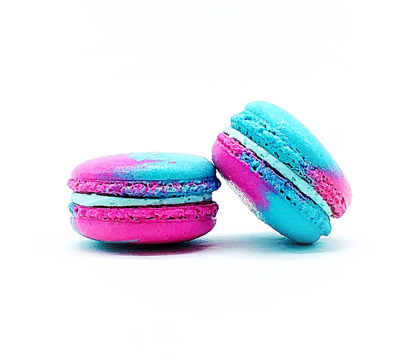 6 Pack Blue Raspberry French Macarons - Macaron Centrale
